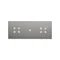 SIMON 54 TOUCH Panel táctil 3 módulos 4 campos táctiles + 1 campo táctil + 4 campos táctiles plata niebla