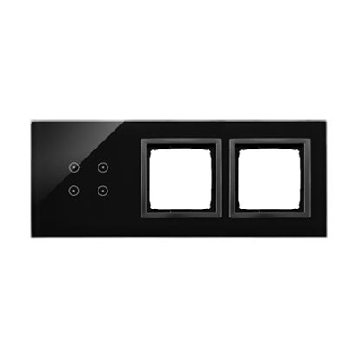 SIMON 54 TOUCH Panel táctil 3 módulos 4 campos táctiles + 2 agujeros para accesorios lava solidificada