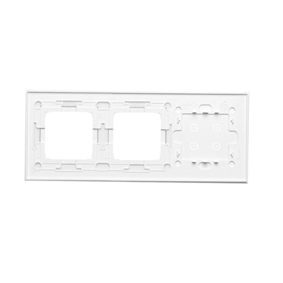 SIMON 54 TOUCH Panel táctil 3 módulos 4 campos táctiles + 2 orificios para accesorios blanco perla