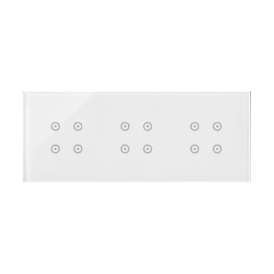SIMON 54 TOUCH Panel táctil 3 módulos 4 campos táctiles + 4 campos táctiles + 4 campos táctiles blanco perla