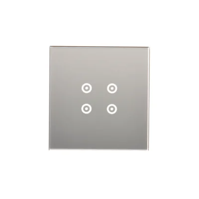 SIMON 54 TOUCH Pannello touch 1 modulo 4 campi touch argento nebbia