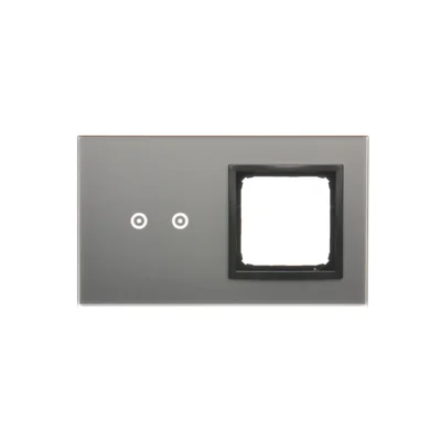 SIMON 54 TOUCH Pannello touch 2 moduli 2 campi touch orizzontali + 1 foro per accessori nuvola temporalesca