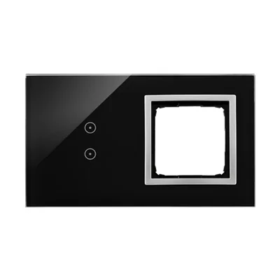 SIMON 54 TOUCH Pannello touch 2 moduli 2 campi touch verticali + 1 foro per accessori lunar lava