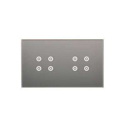 SIMON 54 TOUCH Pannello touch 2 moduli 4 campi touch + 4 campi touch silver fog