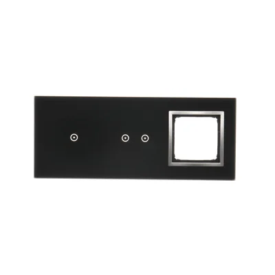 SIMON 54 TOUCH Pannello touch 3 moduli 1 campo touch + 2 campi touch orizzontali + 1 foro per accessori lunar lava