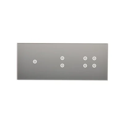 SIMON 54 TOUCH Pannello touch 3 moduli 1 campo touch + 2 campi touch verticali + 4 campi touch silver fog