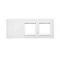 SIMON 54 TOUCH Pannello touch 3 moduli 1 campo touch + 2 fori per accessori bianco perla