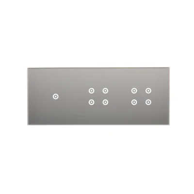 SIMON 54 TOUCH Pannello touch 3 moduli 1 campo touch + 4 campi touch + 4 campi touch silver fog