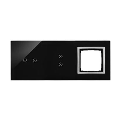 SIMON 54 TOUCH Pannello touch 3 moduli 2 campi touch orizzontali + 2 campi touch verticali + 1 foro per accessori lunar lava