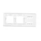 SIMON 54 TOUCH Pannello touch 3 moduli 2 campi touch orizzontali + 2 fori per accessori bianco perla