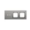 SIMON 54 TOUCH Pannello touch 3 moduli 2 campi touch orizzontali + 2 fori per accessori silver fog