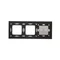 SIMON 54 TOUCH Pannello touch 3 moduli 2 campi touch orizzontali + 2 fori per accessori silver fog