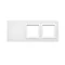 SIMON 54 TOUCH Pannello touch 3 moduli 2 campi touch verticali + 2 fori per accessori bianco perla