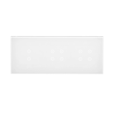 SIMON 54 TOUCH Pannello touch 3 moduli 2 campi touch verticali + 4 campi touch + 4 campi touch bianco perla