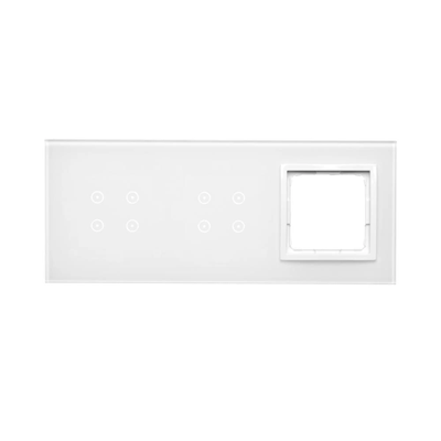 SIMON 54 TOUCH Сенсорна панель 3 модулі 4 тачпади + 4 тачпади + 1 отвір для аксесуарів white pearl