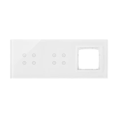 SIMON 54 TOUCH Сенсорна панель 3 модулі 4 тачпади + 4 тачпади + 1 отвір для аксесуарів white pearl