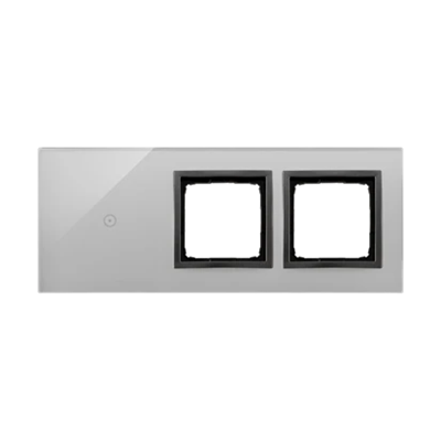 SIMON 54 TOUCH Сенсорна панель 3 модуля 1 сенсорне поле + 2 отвори для аксесуарів грозова хмара