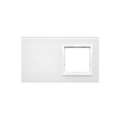 SIMON 54 TOUCH Touch panel 2 modules 2 horizontal touch pads + 1 hole for accessories white pearl