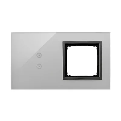 SIMON 54 TOUCH Touch panel 2 modules 2 vertical touch fields + 1 hole for accessories storm cloud