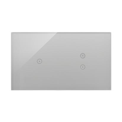 SIMON 54 TOUCH Touch panel 2 moduli 1 touch field + 2 touch field verticali silver fog