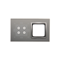 SIMON 54 TOUCH Touch panel 2 moduli 4 campi touch + 1 foro per accessori silver fog