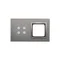 SIMON 54 TOUCH Touch panel 2 moduli 4 campi touch + 1 foro per accessori silver fog