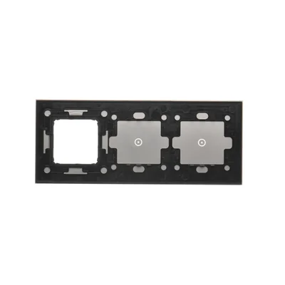 SIMON 54 TOUCH Touch panel 3 modules 1 touch pad + 1 touch pad + 1 hardware hole silver mist
