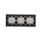 SIMON 54 TOUCH Touch panel 3 modules 1 touch pad + 2 horizontal touch pads + 1 touch pad silver mist