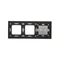 SIMON 54 TOUCH Touch panel 3 modules 2 horizontal touch fields + 2 holes for accessories storm cloud