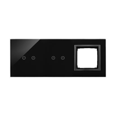 SIMON 54 TOUCH Touch panel 3 modules 2 horizontal touch pads + 2 horizontal touch pads + 1 hole for accessories solidified lava