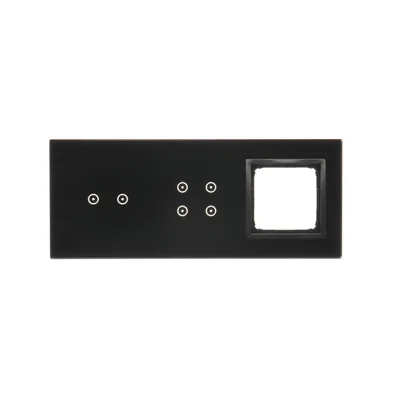 SIMON 54 TOUCH Touch panel 3 modules 2 horizontal touch pads + 4 touch pads + 1 hole for accessories solidified lava