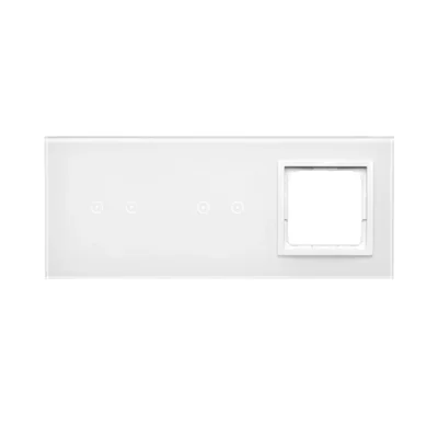 SIMON 54 TOUCH Touch panel 3 modules 2 horizontal touchpads + 2 horizontal touchpads + 1 hole for accessories white pearl