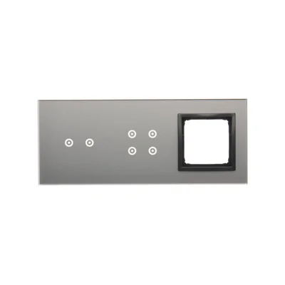 SIMON 54 TOUCH Touch panel 3 modules 2 horizontal touchpads + 4 touchpads + 1 hole for accessories storm cloud