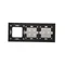 SIMON 54 TOUCH Touch panel 3 modules 2 horizontal touchpads + 4 touchpads + 1 hole for accessories storm cloud
