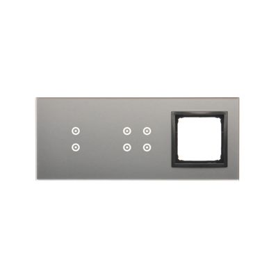 SIMON 54 TOUCH Touch panel 3 modules 2 vertical touch fields + 4 touch fields + 1 hole for accessories storm cloud