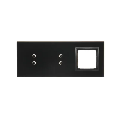 SIMON 54 TOUCH Touch panel 3 modules 2 vertical touch pads + 2 vertical touch pads + 1 hole for accessories solidified lava