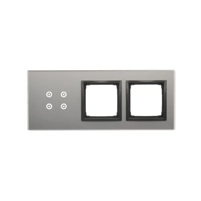 SIMON 54 TOUCH Touch panel 3 modules 4 touch fields + 2 holes for accessories storm cloud