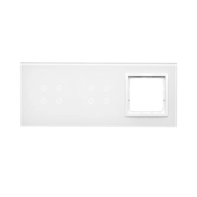 SIMON 54 TOUCH Touch panel 3 modules 4 touch pads + 4 touch pads + 1 hole for accessories white pearl