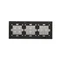 SIMON 54 TOUCH Touch panel 3 moduli 2 campi touch orizzontali + 2 campi touch verticali + 4 campi touch silver fog