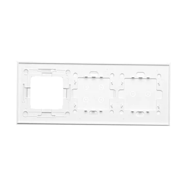 SIMON 54 TOUCH Touch panel 3 moduli 2 campi touch orizzontali + 4 campi touch + 1 foro per accessori bianco perla
