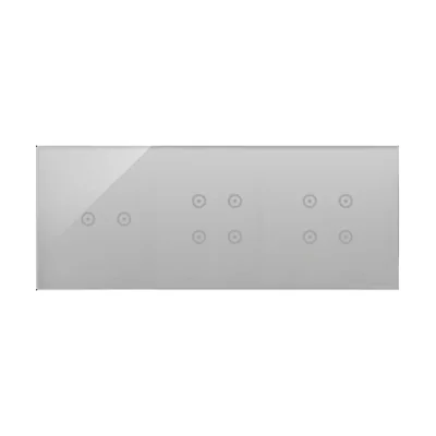 SIMON 54 TOUCH Touch panel 3 moduli 2 campi touch orizzontali + 4 campi touch + 4 campi touch silver fog