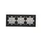 SIMON 54 TOUCH Touch panel 3 moduli 2 touch field orizzontali + 2 touch field verticali + 2 touch field orizzontali silver fog