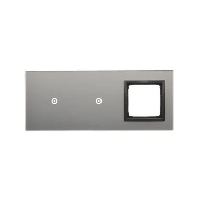 SIMON 54 TOUCH Touch panel 3 moduly 1 touch pad + 1 touch pad + 1 otvor pro příslušenství storm cloud