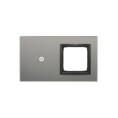 SIMON 54 TOUCH Touchpanel 2 Module 1 Touchfeld + 1 Loch für Zubehör Storm Cloud
