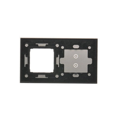 SIMON 54 TOUCH Touchpanel 2 Module 2 vertikale Touchfelder + 1 Loch für Zubehör Silbernebel