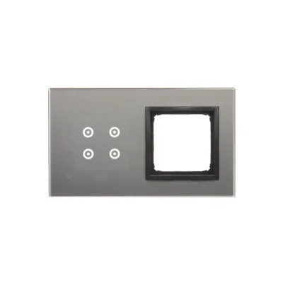 SIMON 54 TOUCH Touchpanel 2 Module 4 Touchfelder + 1 Loch für Zubehör Storm Cloud