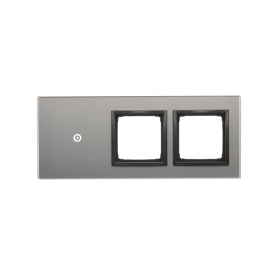 SIMON 54 TOUCH Touchpanel 3 Module 1 Touchfeld + 2 Löcher für Zubehör Storm Cloud