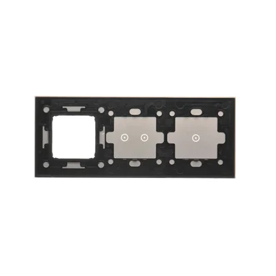 SIMON 54 TOUCH Touchpanel 3 Module 1 Touchpad + 2 horizontale Touchpads + 1 Hardwareloch Silbernebel