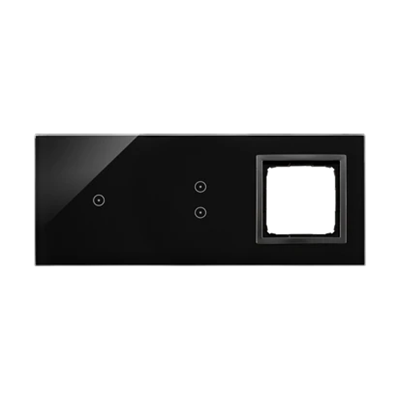 SIMON 54 TOUCH Touchpanel 3 Module 1 Touchpad + 2 vertikale Touchpads + 1 Loch für Zubehör verfestigte Lava