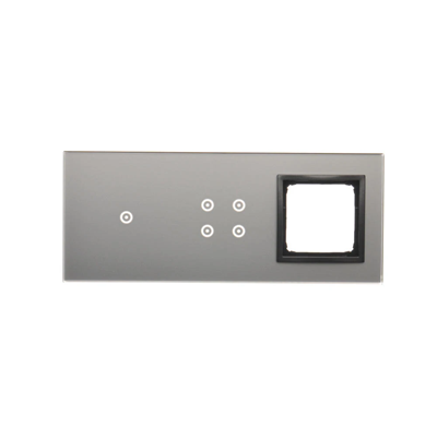 SIMON 54 TOUCH Touchpanel 3 Module 1 Touchpad + 4 Touchpads + 1 Zubehörloch Storm Cloud